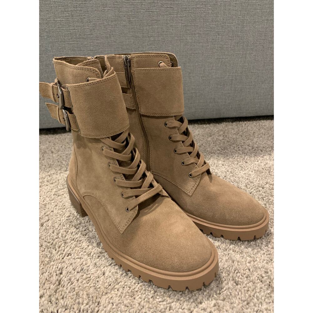 Vince Camuto Fawdry Combat/Moto Boots (Tan/Beige) - Size 6 1/2